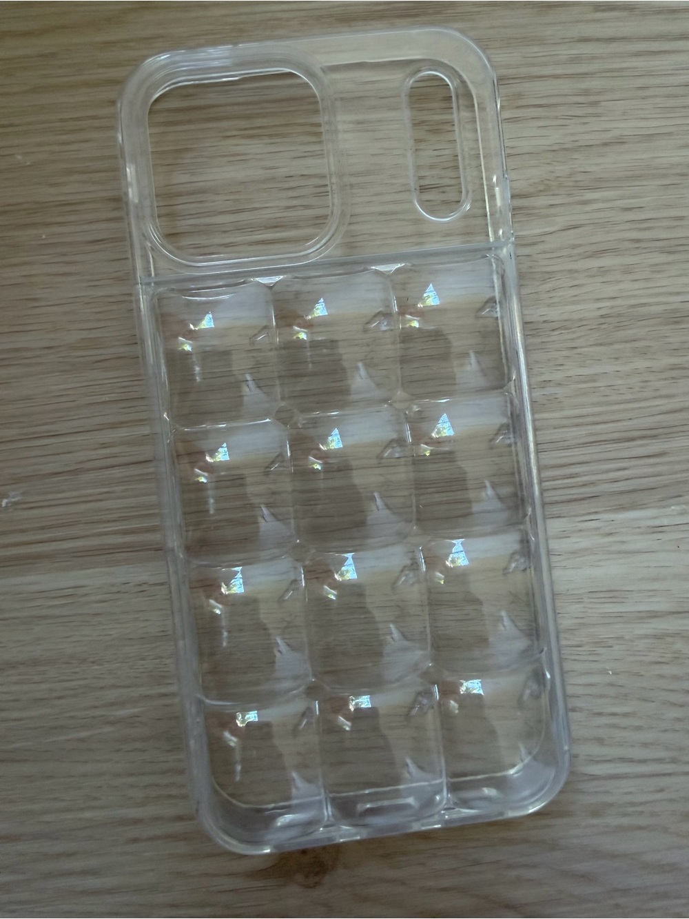Clear Bubble Grid Phone Case - Transparent iPhone 17 pro max